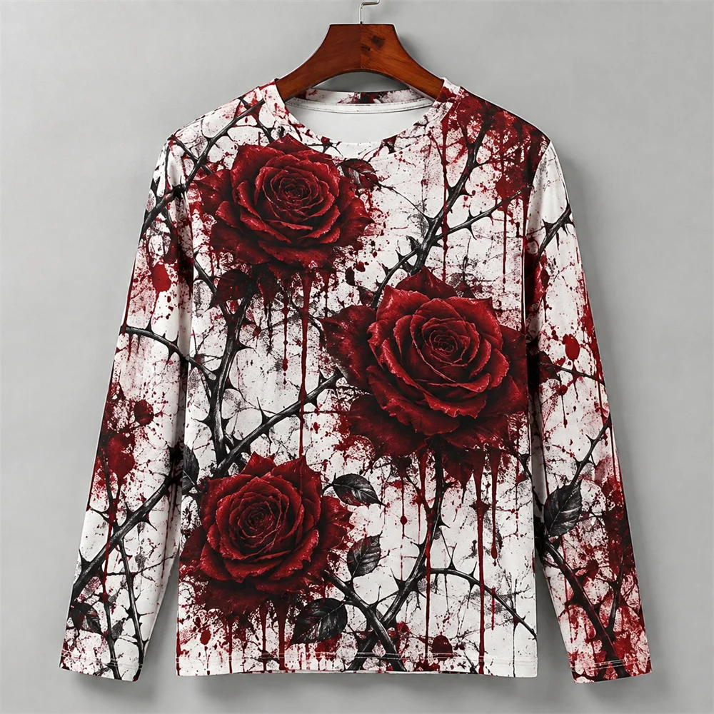 3D Print Horror Red Blood Stai - огляд і ціна Men'S Fashion T Shirts
